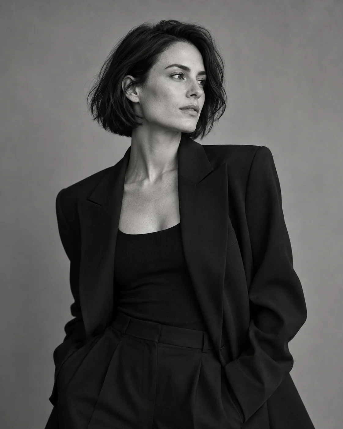 Portrait en noir et blanc